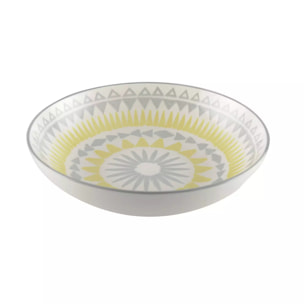 Lot de 6 ASSIETTE CREUSE JAUNE - COACHELLA