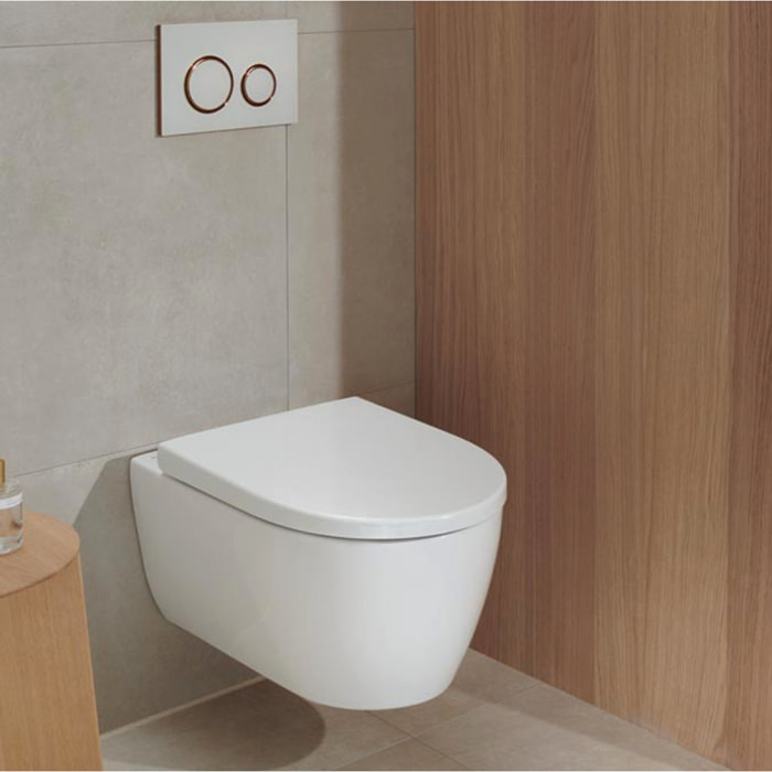 iCon WC suspendu Rimfree avec fixations invisibles, caréné, avec abattant softclose (501.664.00.1)