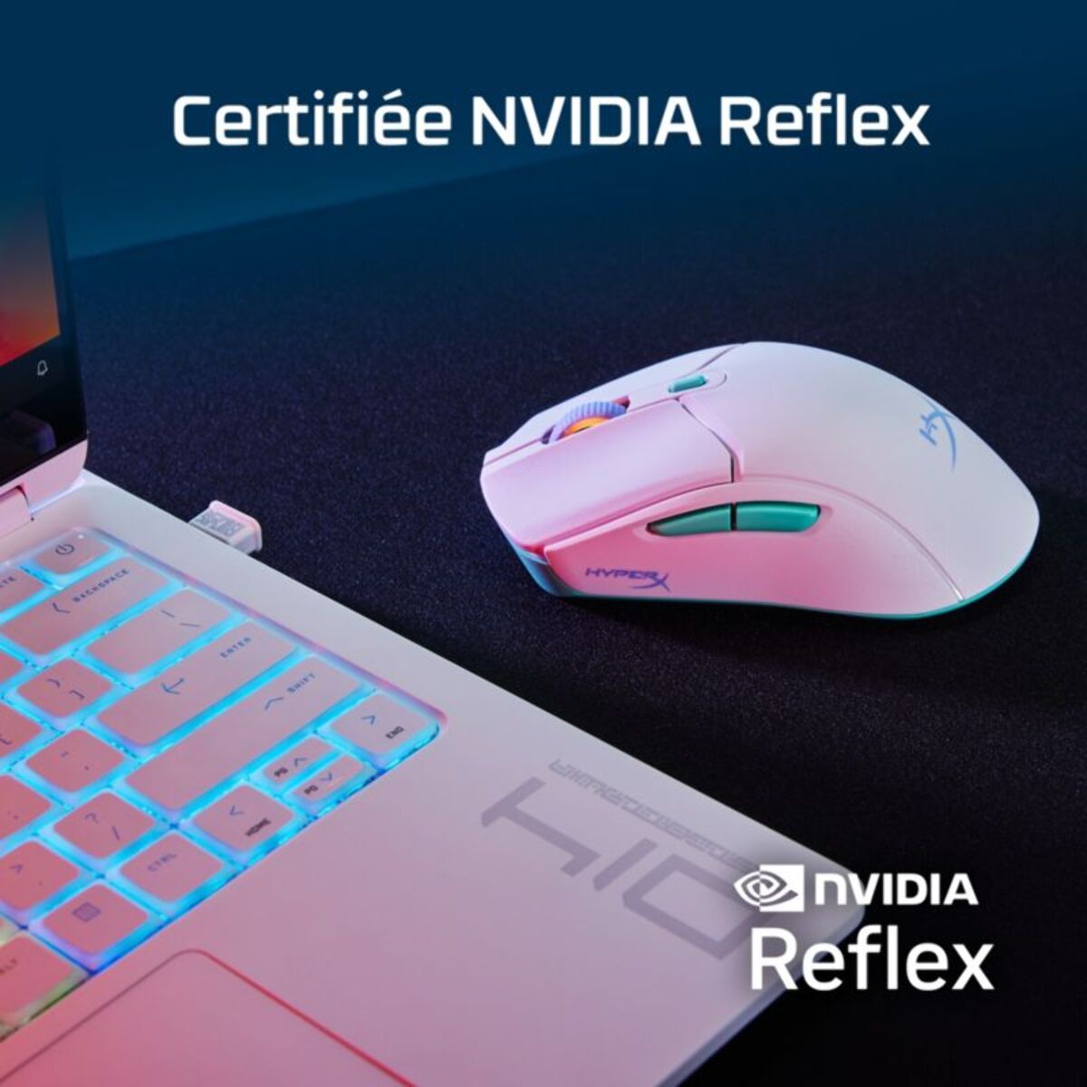 Souris Gamer Sans Fil HYPERX Pulsefire Haste 2 Core blanche