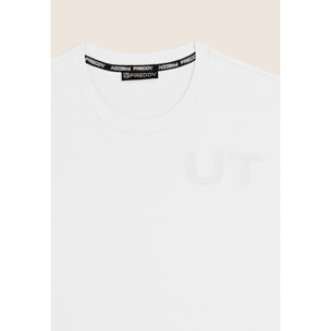 T-shirt Cotone Elasticizzato con Stampa Urban Tech