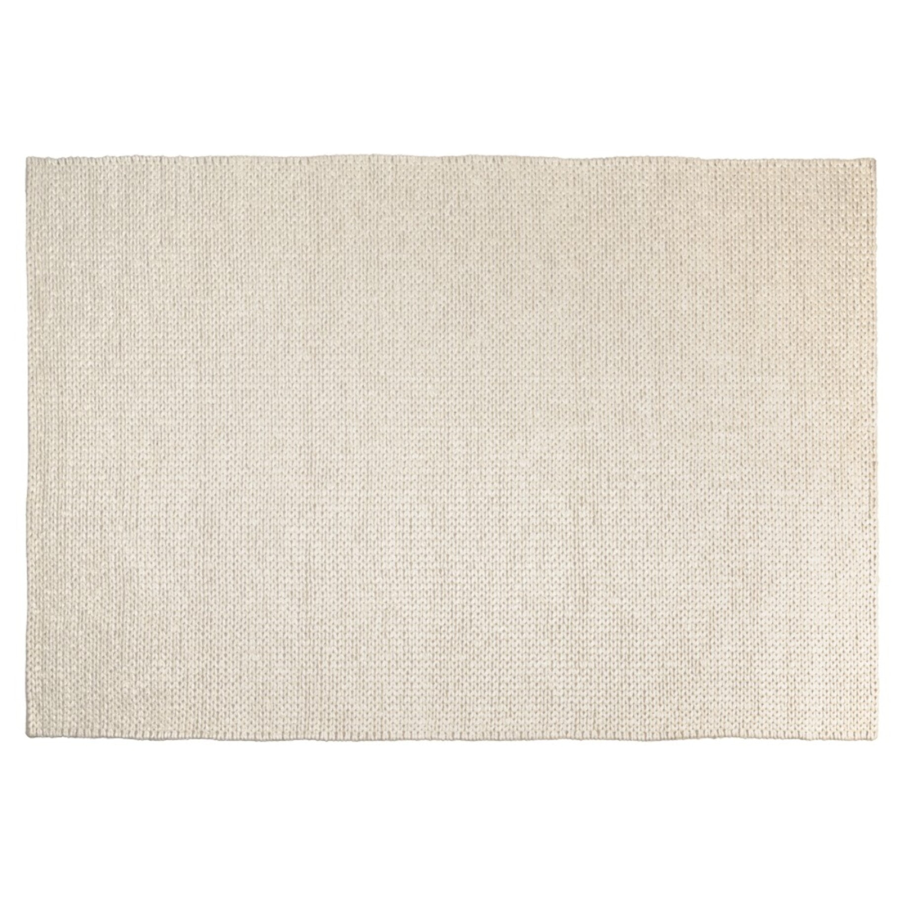 QUENTIN - Tapis rectangulaire 200x290cm en laine tissée couleur écru