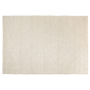 QUENTIN - Tapis rectangulaire 200x290cm en laine tissée couleur écru