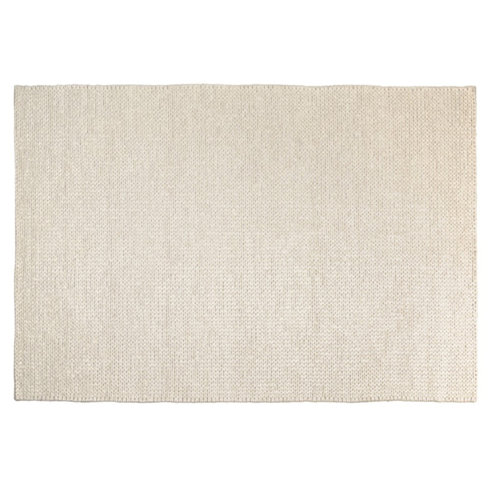 QUENTIN - Tapis rectangulaire 200x290cm en laine tissée couleur écru