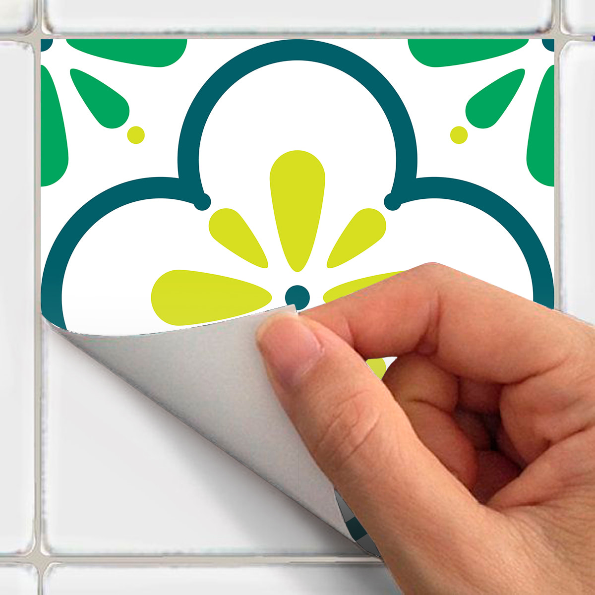 Stickers muraux - Sticker Mural Carrelage adhésif Cuisine Salle de Bain - 30 STICKERS CARREAUX DE CIMENT AZULEJOS LUCILIA