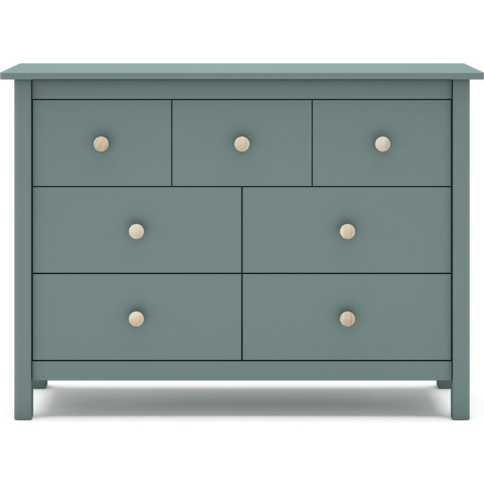 Commode enfant 7 tiroirs en bois massif - MELVIN