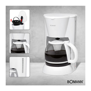 Cafetière 12-14 tasses 1,5L Bomann KA 183 CB Blanc