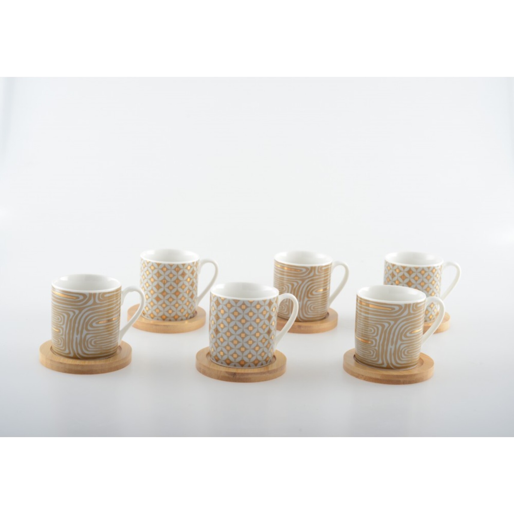 Tasses et sous tasses Cancún - lot de 6