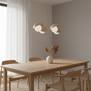 Lampada a sospensione BOOM con quattro diffusori in vetro