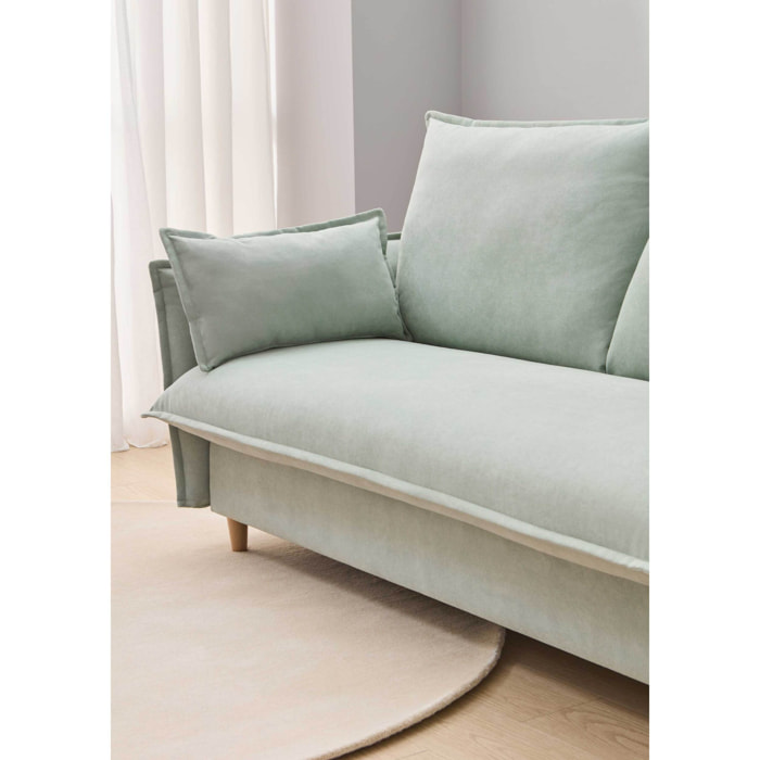 Sofá Cama Viscoelástico - Apertura Estilo Italiano - Colchón Matrimonio - Tejido Anti-Manchas - 2 Cojines Función Almohada incluídos - Múltiples colores - 5 Años de Garantía