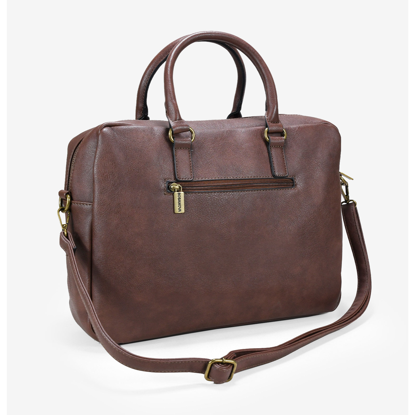 Maletín marrón para portátil