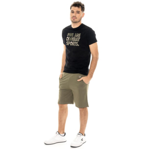 Set completo da uomo con t-shirt e pantaloncino mimetico Leone Military 1947
