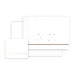 Triptico Cuna Estrella Luna Multicolor + Broche Bco/Beig