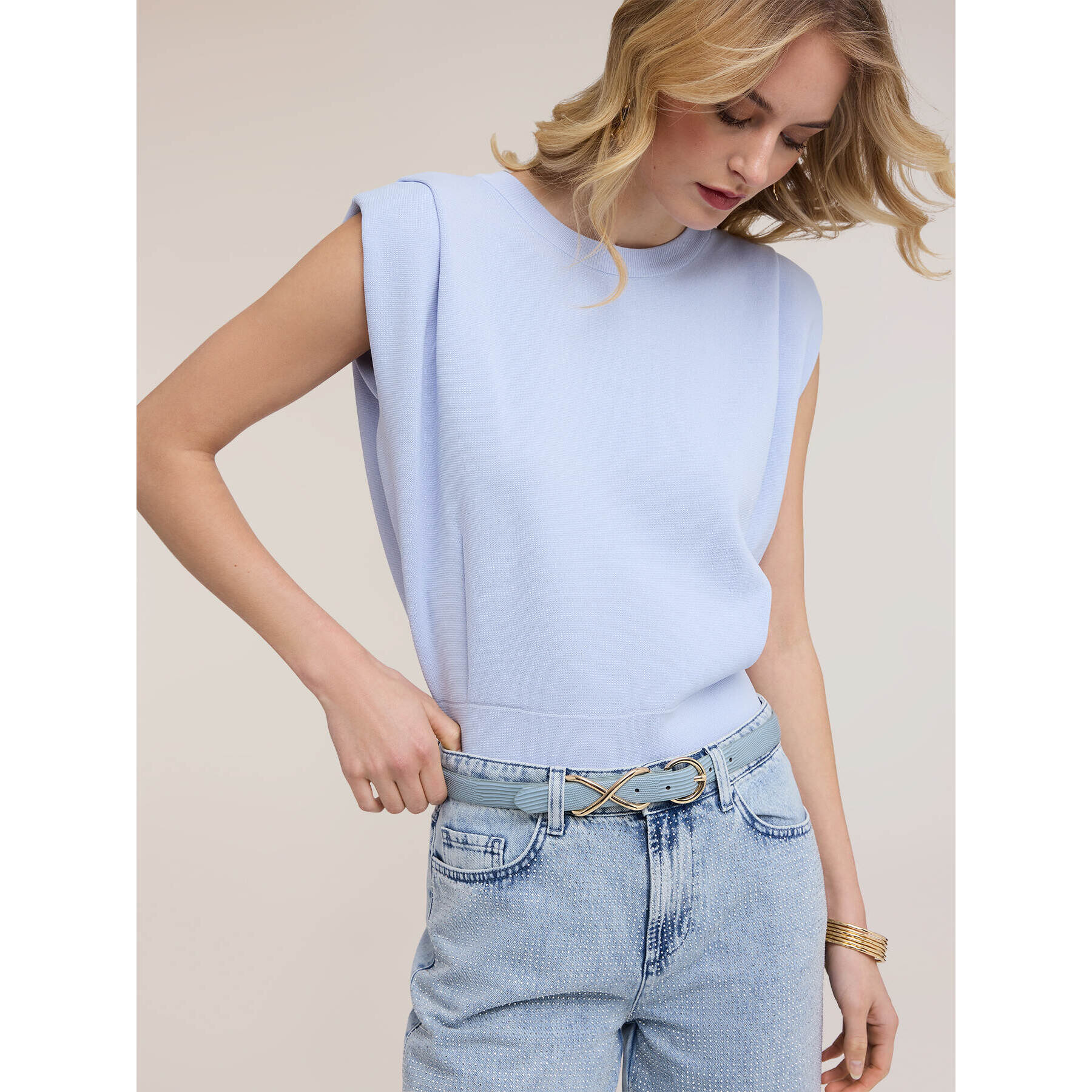 Motivi - Cinturón con pasador de metal - Light - blue