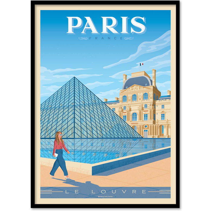 Affiche - Paris Musée du Louvre - Olahoop Travel Posters