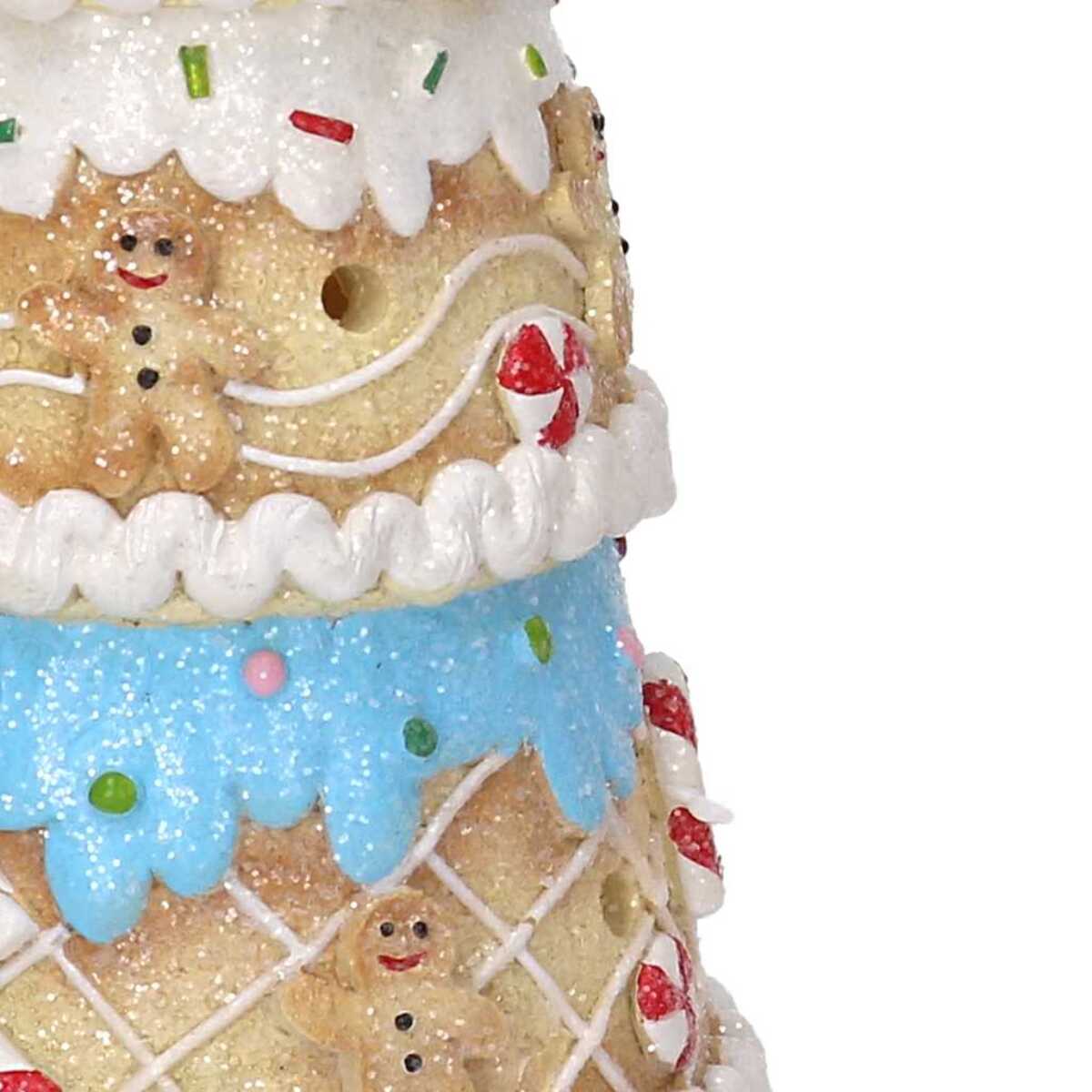 Albero in resina candy rosa con led cm11x11h27,5