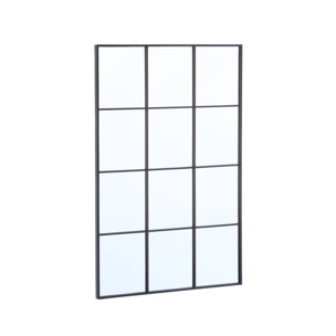 Miroir rectangulaire industriel acier noir - 80 x 120 x 2.5 cm - Terry