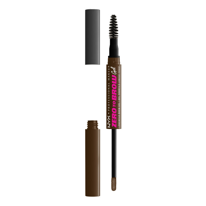 NYX Professional Makeup Gel à Sourcils Teinté Longue Tenue Zero To Brow Gel Chocolate