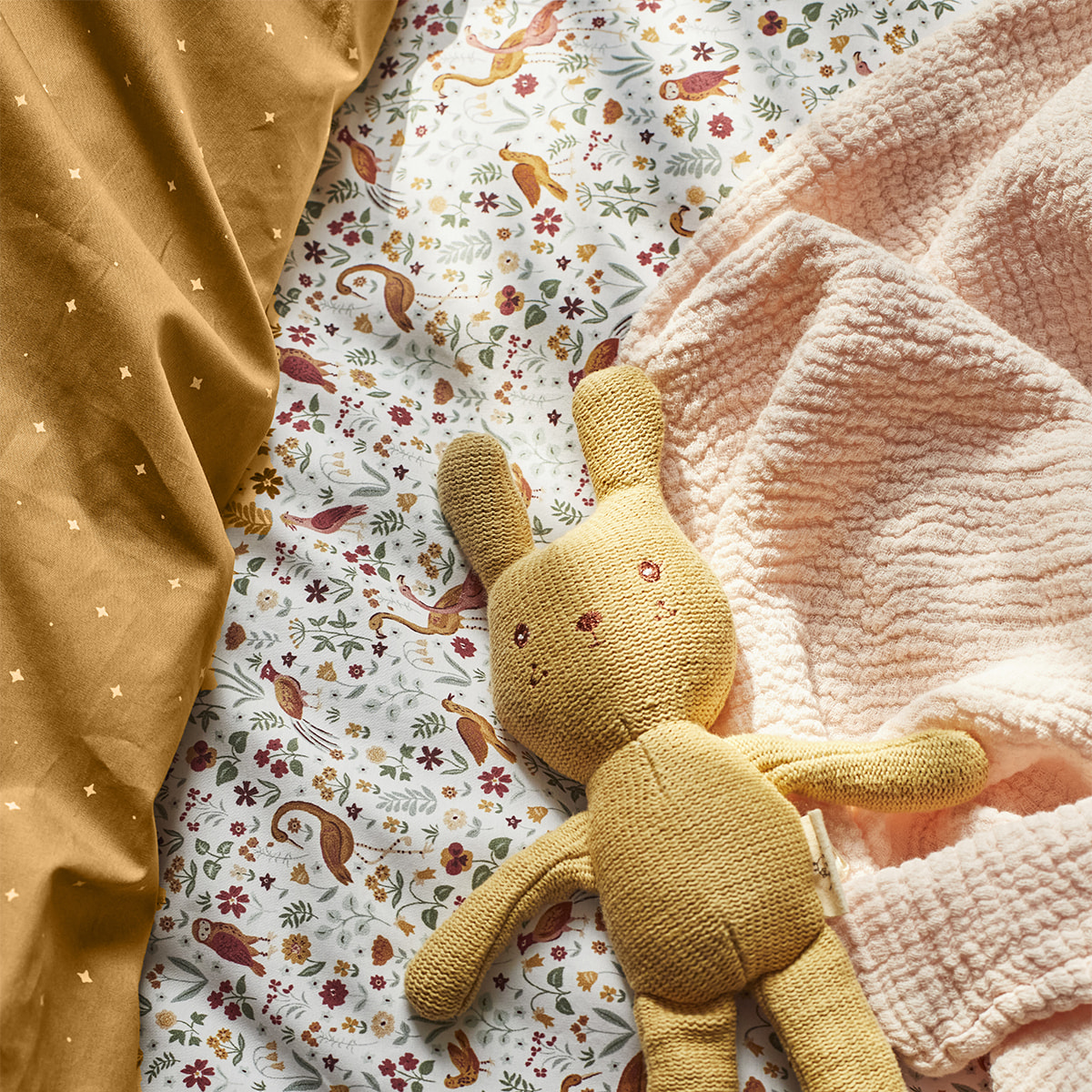 Parure de lit Housse de couette + taies carrées en coton, PARADE, Multicolore