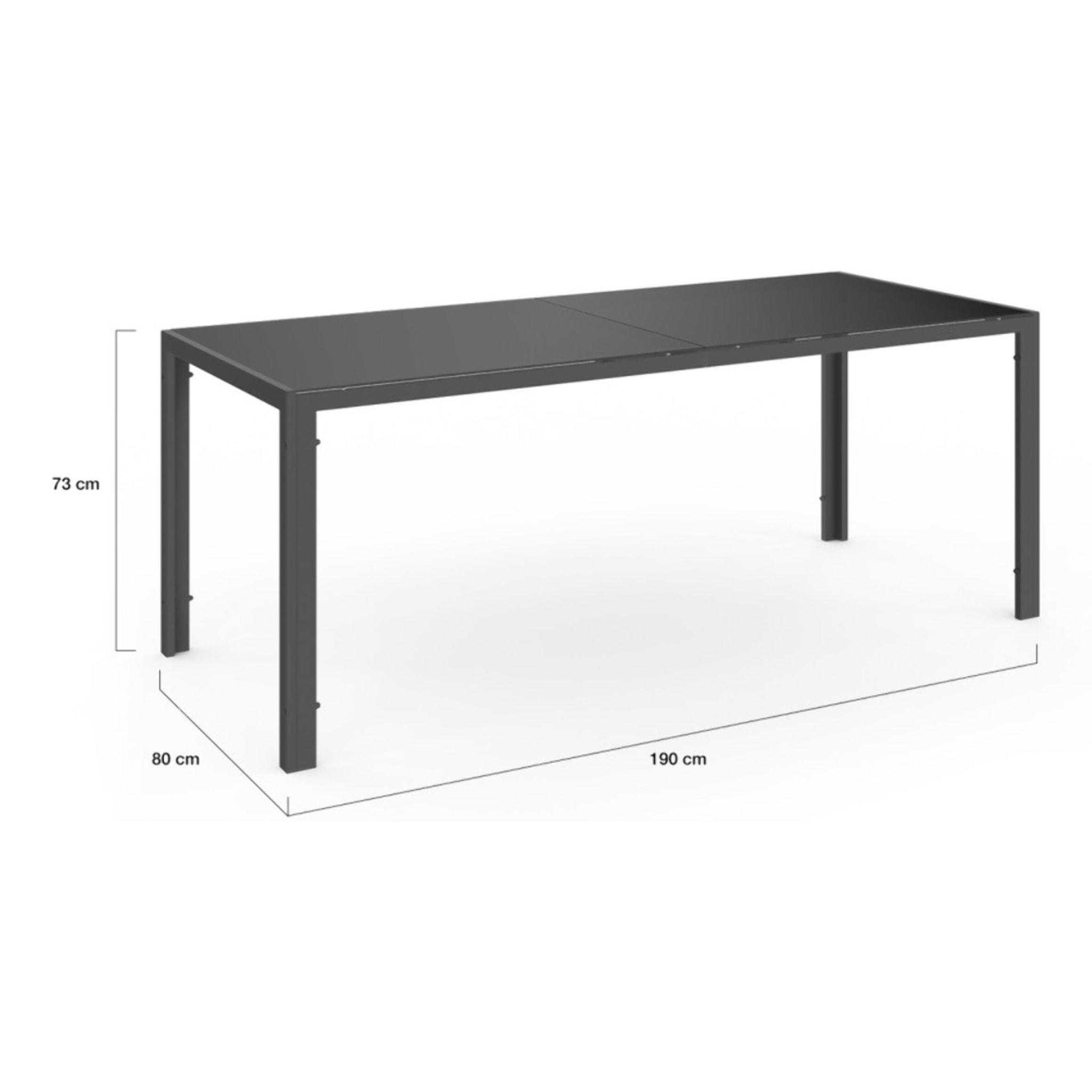 Ensemble repas Formentera 8 places gris