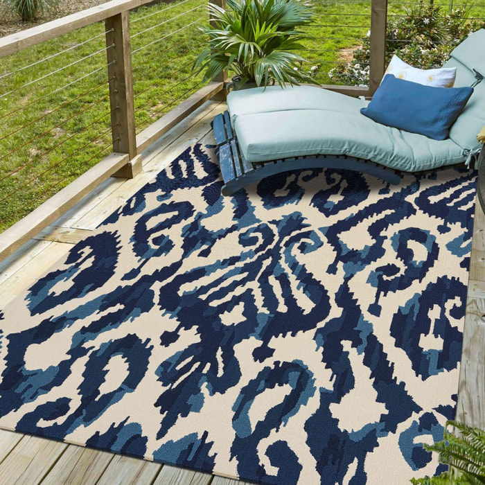 Tapis extérieur tissé kilim rectangle CHICDOUS