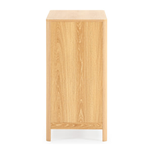 Cómoda de noche Nassau 3 cajones efecto Roble/Verde