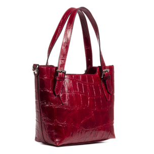 Arezzo Borsa tote Donna.Pelle autentica Camoscio Stampa Coccodrillo Grande Camoscio