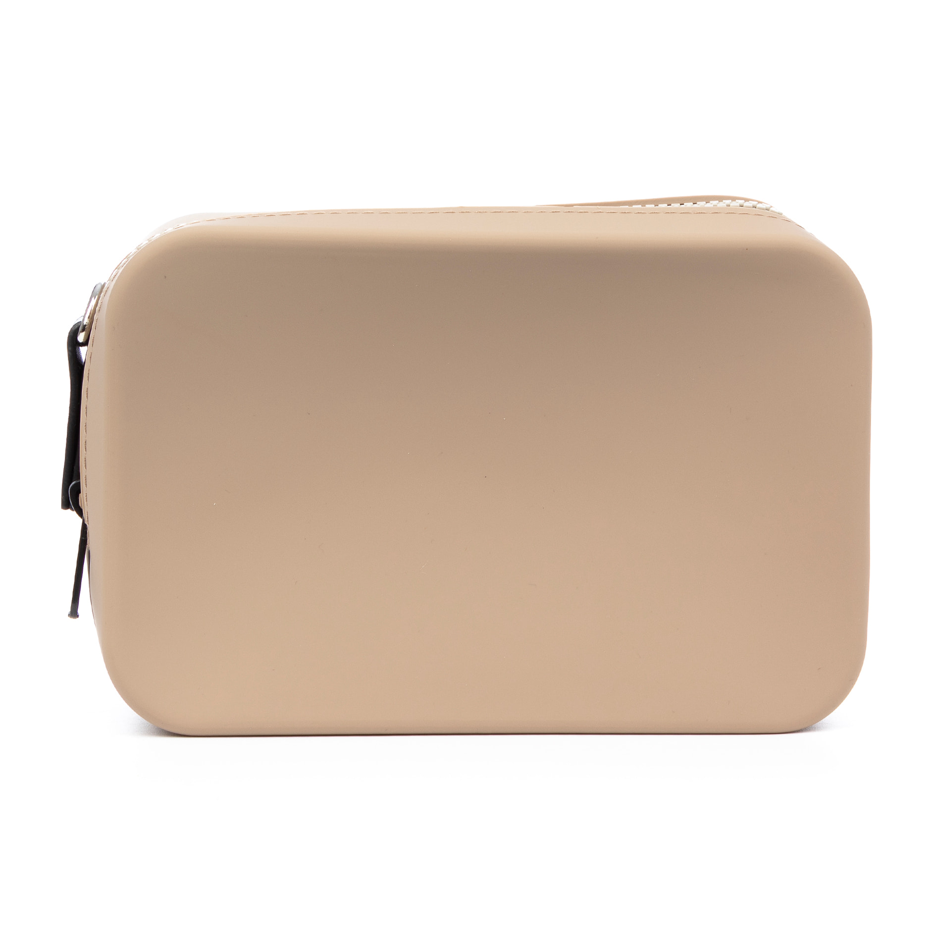 Cuerpo bolso bandolera rectangular de silicona.