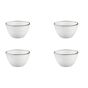 Bol PURE Ø12cm - 4 pièces - Blanc Neige