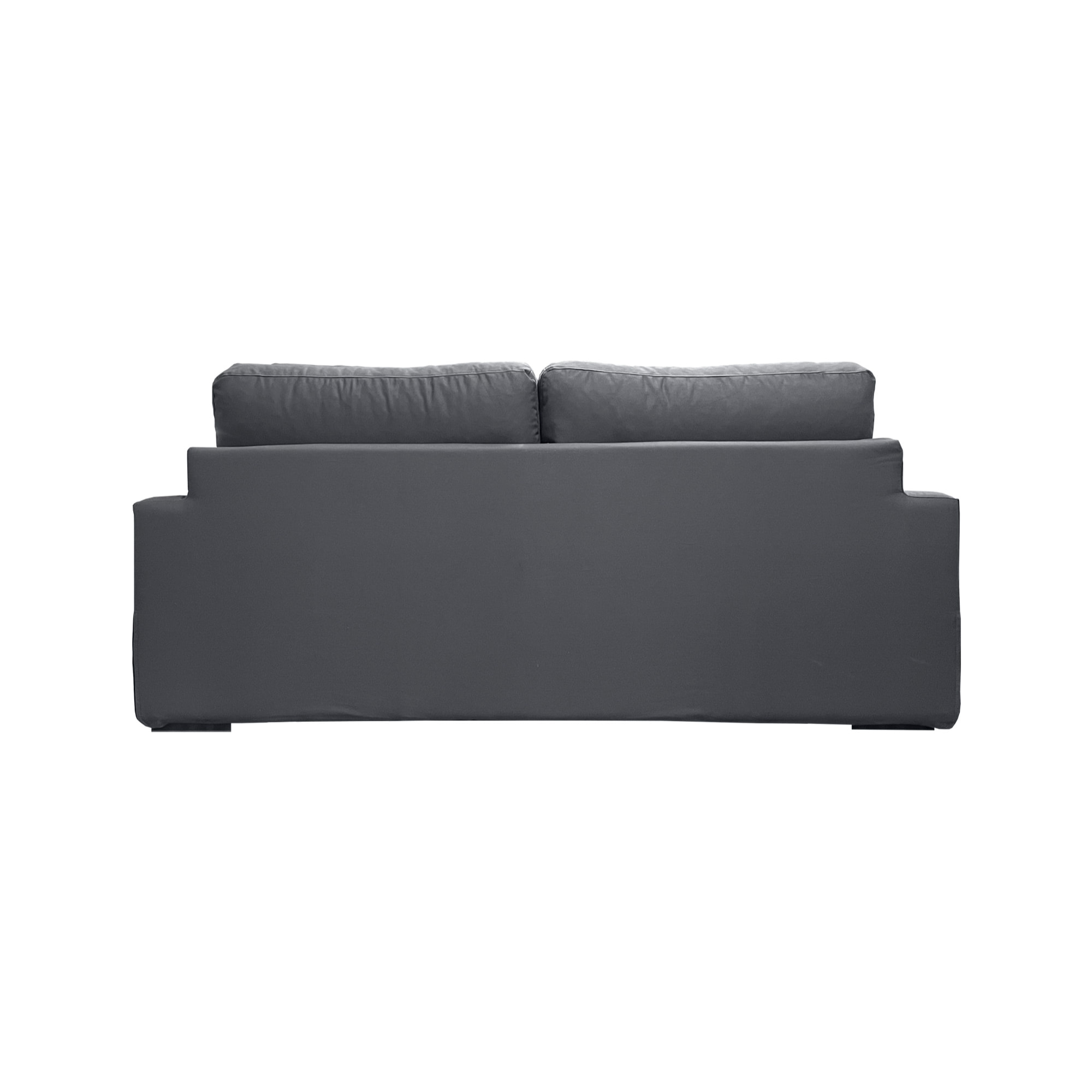 Canapé 3 pl TRESSIN 190 cm fixe tissu coton Anthracite - 100% déhoussable - Fab. France