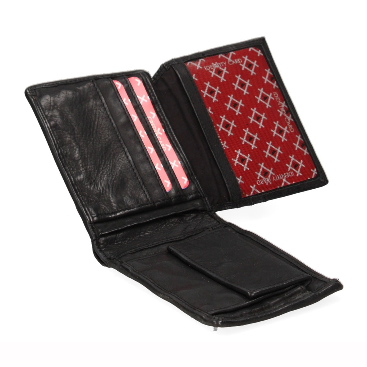 Portafoglio da uomo in vera pelle - Modello False - Casual - 12.0 x 9.0 x 2.0 cm