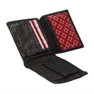 Portafoglio da uomo in vera pelle - Modello False - Casual - 12.0 x 9.0 x 2.0 cm