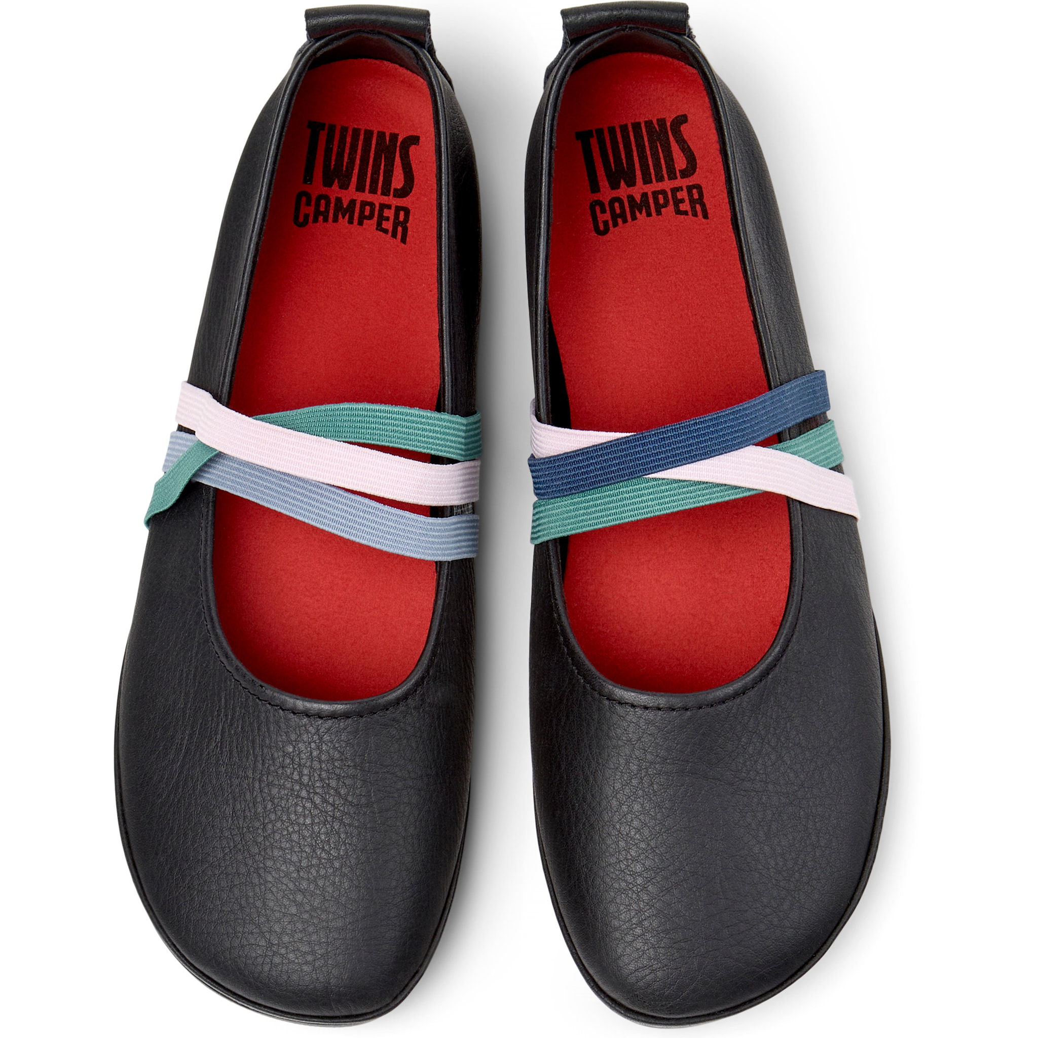 Bailarinas - CAMPER Right Nina Twins - Negro - Cuero liso