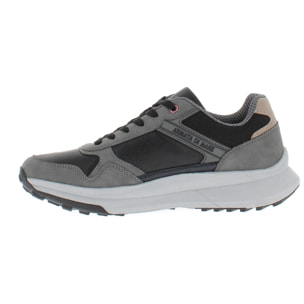 Armata di Mare Scarpe Uomo Sneakers Casual Stringate con Soletta Rimovibile in Memory Foam AMU W24N624 Grey Black