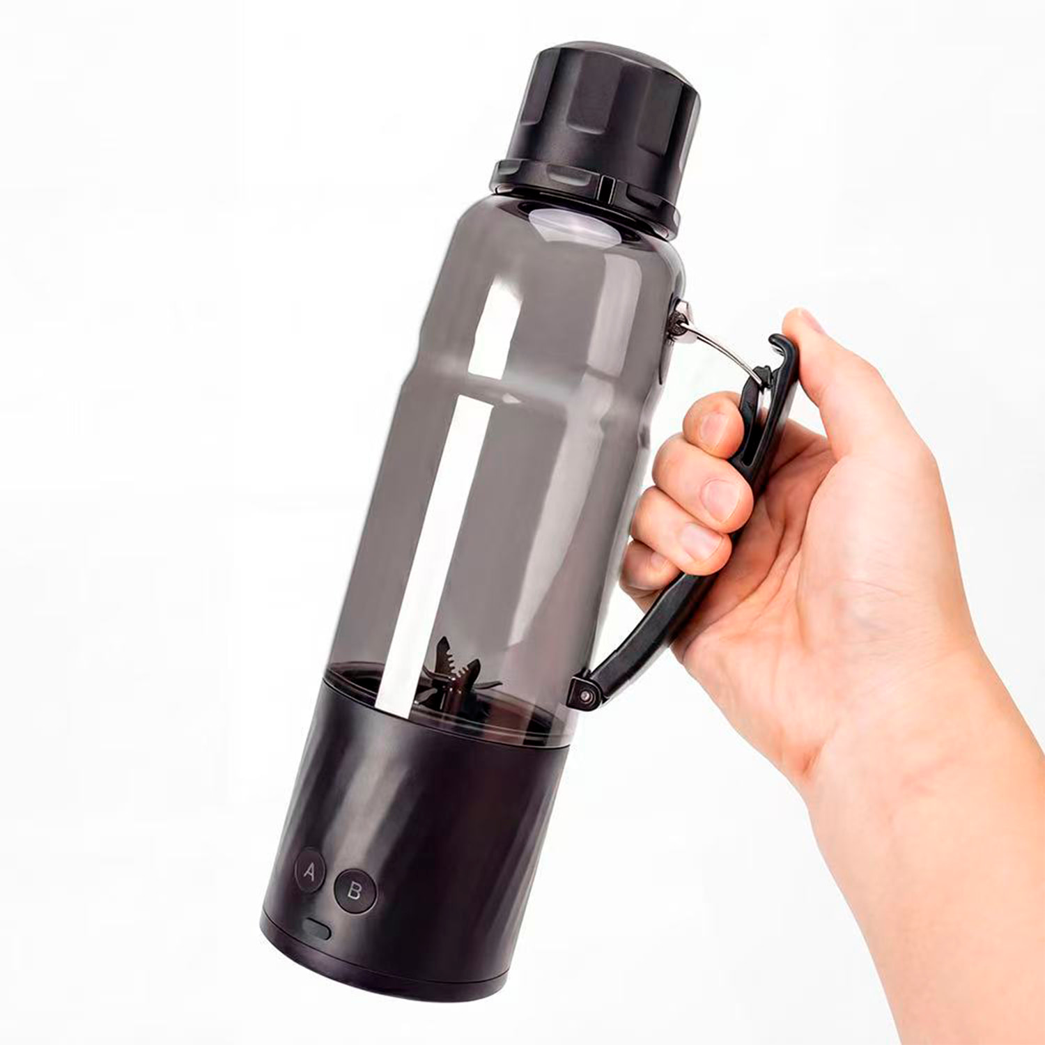Batidora portátil HD-12 de 600 ml con potente motor de 370W, con batería recargable de 6000mAh.