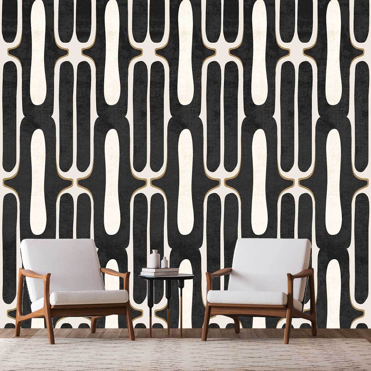 Papier peint chic des années 70 Intissé
