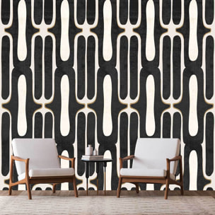 Papier peint chic des années 70 Intissé