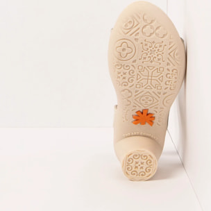 Sandalias con tacón 1475 NAPPA CREAM/ ALFAMA color Cream