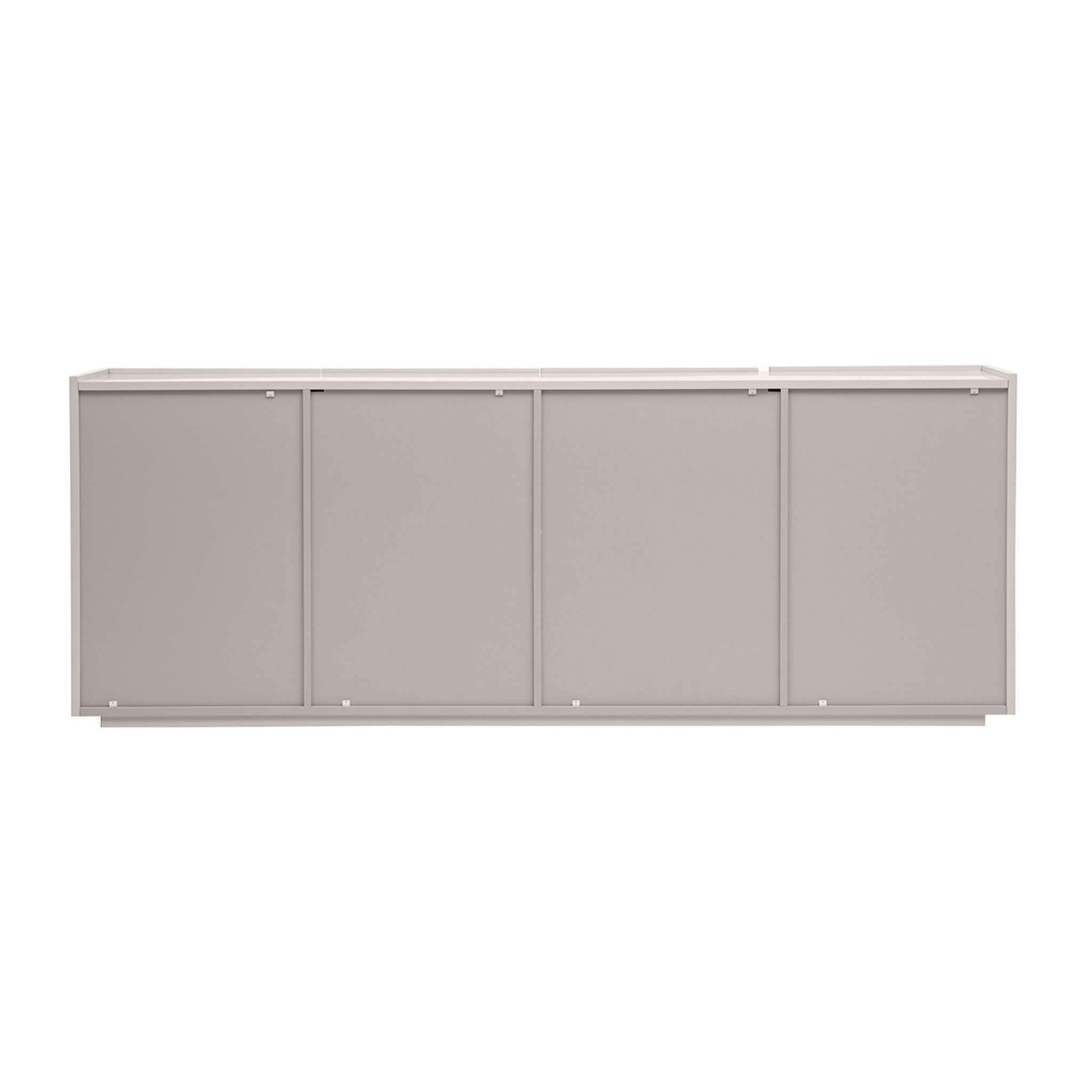 Buffet beige laqué brillant 3 portes 4 tiroirs L200 cm ISAURE