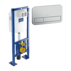 Bâti-support autoportant WC Viconnect avec plaque chrome mat
