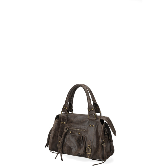 Borsa a spalla da donna - Modello Erisia - Vera pelle - 25.0 x 15.0 x 10.0 cm
