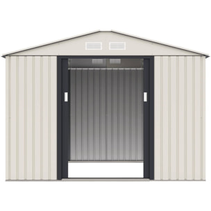 Abri de jardin métal "Nebraska" - 5,29 m2 (4,83 m2 au sol) - Beige