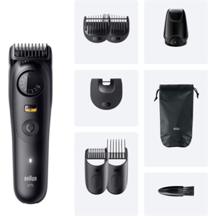 Tondeuse multi usages BRAUN BT5560, molette réglable, 40 hauteurs de coupe, précision 0,5 mm, autonomie 120 mn