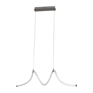 Forlight Colgante Rolly LED 28W Blanco Neutro - 4000K Níquel Satinado para Interior de Techo en Comedor, Salón, Cocina