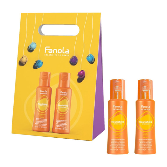 FANOLA Set Wonder Nourishing Cofanetto Regalo Shampoo 100ml + Mask 100ml