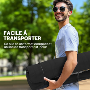 Chaise de camping pêche pliable inclinable 4 niveaux sac transport inclus alu gris bois polyester noir