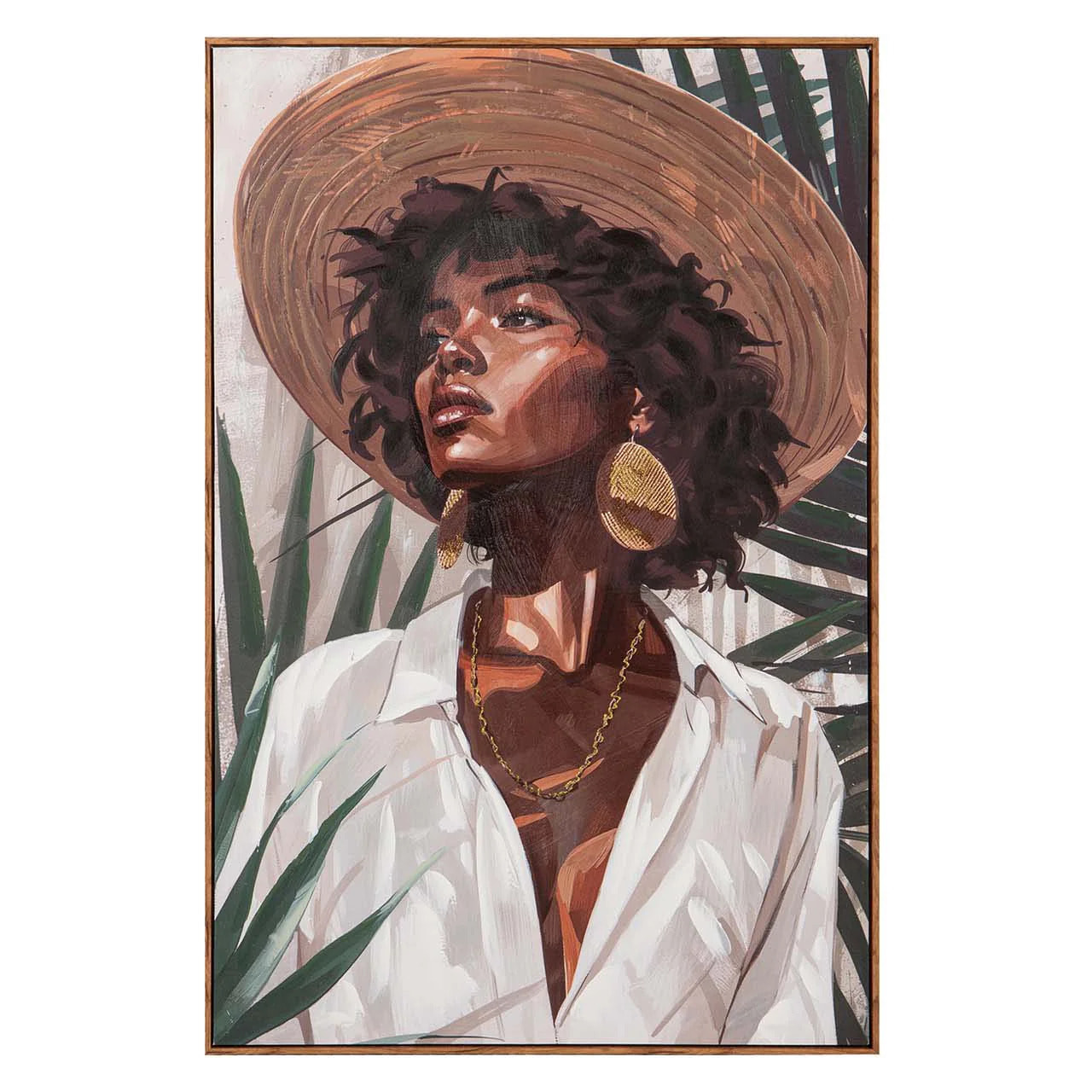 Cuadro Mujer 80% Pintado A Mano 80x4x120 Cm