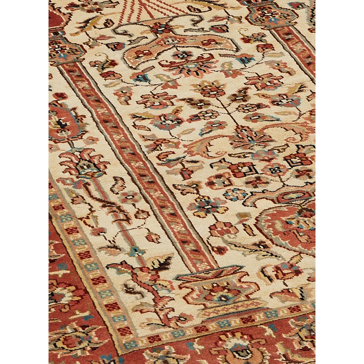 Authentique tapis d'orient, noué à la main en laine et soie