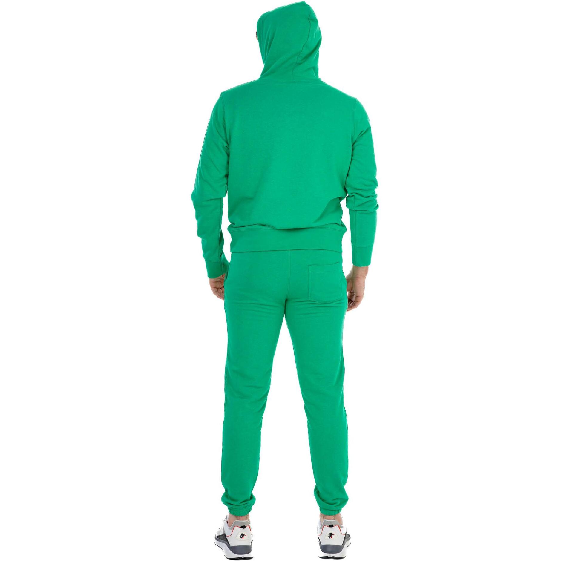 Tuta da uomo con felpa pull on con cappuccio e pantalone non felpata Leone Basic