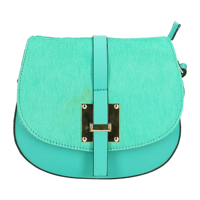 Borsa a tracolla da donna - Modello Monica - Vera pelle - 18.0 x 23.0 x 7.0 cm