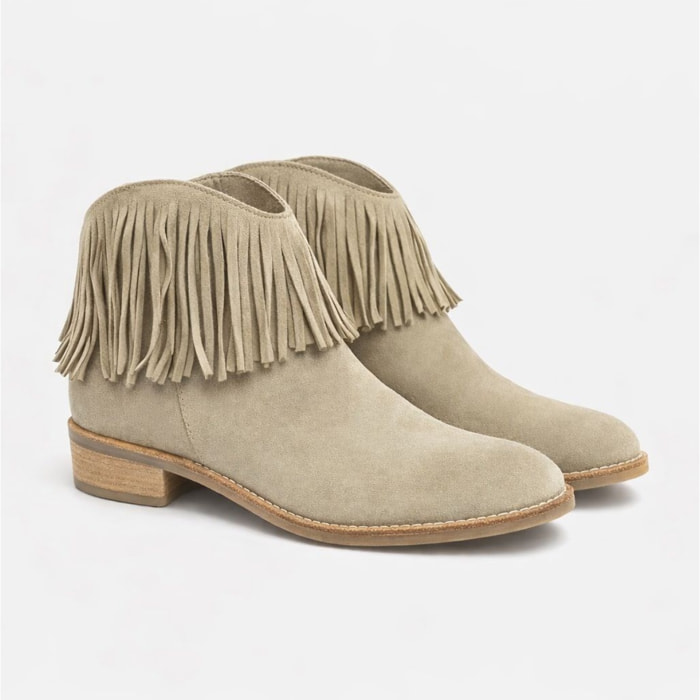 Stivaletti frange - tacco 3,5 cm